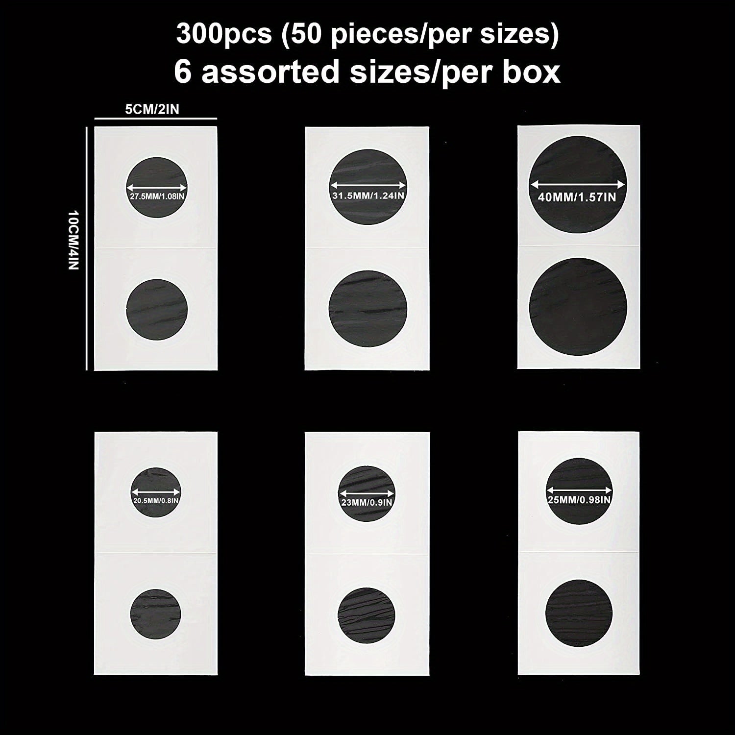 300-1200pcs Coin Collectors' Sleeves with Flip Cover