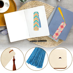 50pcs Blank Wooden Tags with Tassels DIY Crafts Gift Bags Label