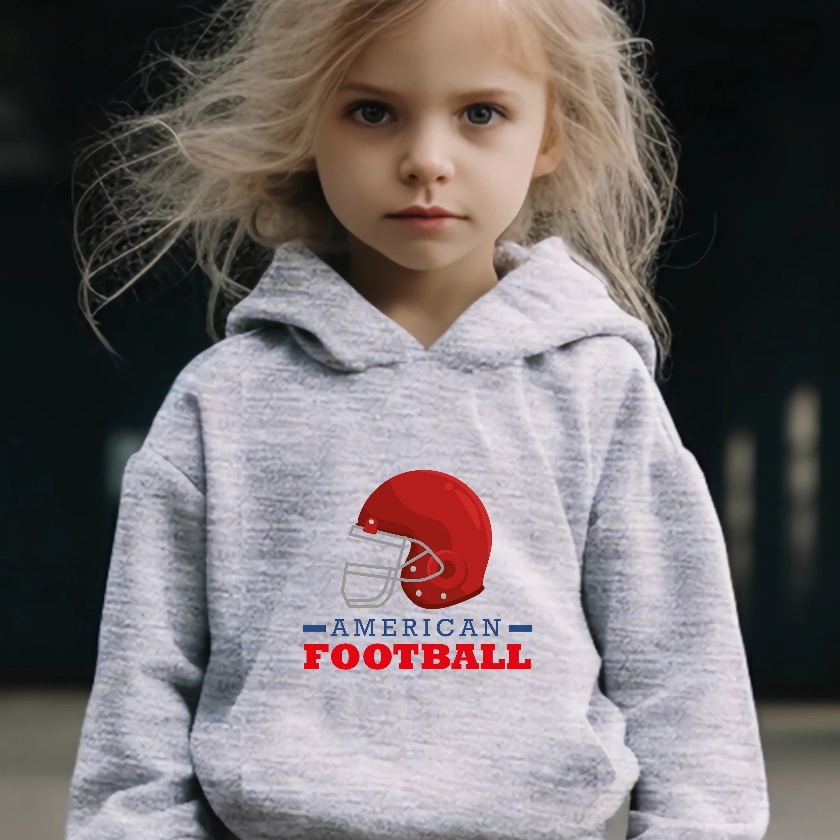 2pcs Helmet Print Girls Hoodies Jogger Pants Set For Sports