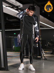 Men's Compression Set: T shirt & Leggings for Gym Workout Running