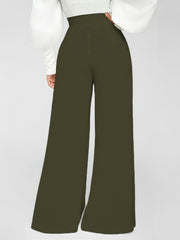 Flared Leg High Waist Pants Loose Casual Women's Clothing