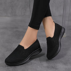 Women's Lightweight Woven Sneakers Slip-on Sports Shoes