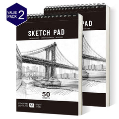 High Sketchbook 180gsm Thick Paper 100 Pages Spiral Bound
