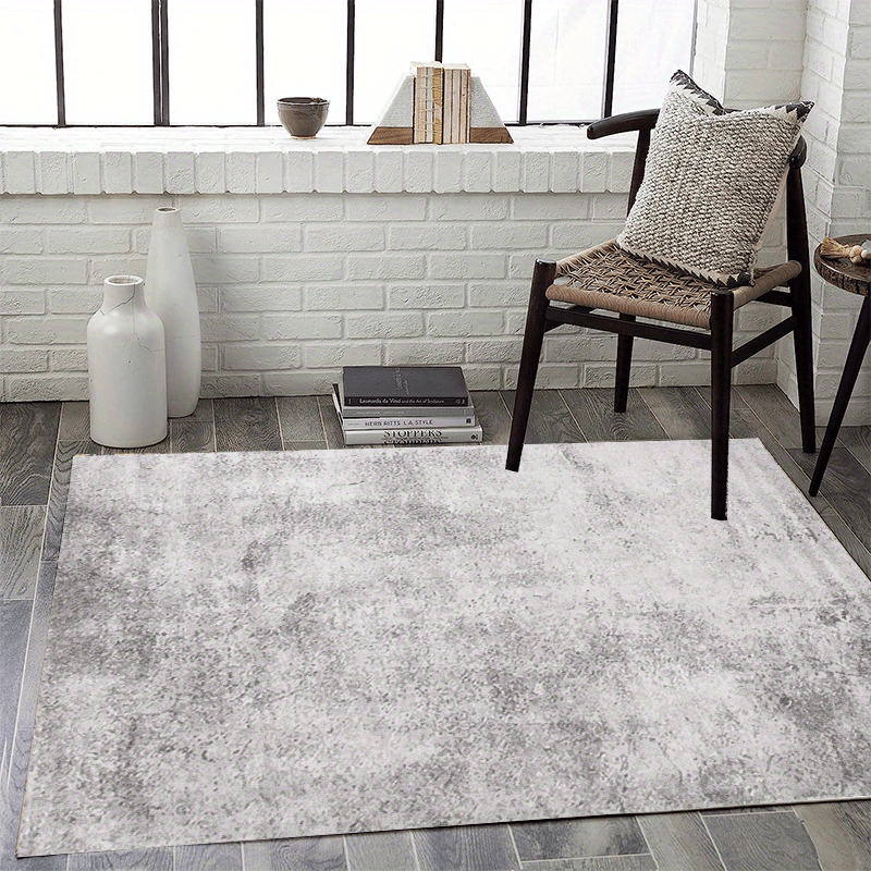 Modern Gray Large Area Carpet Machine Washable Living Room Bedroom Study