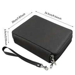 120 Slot Colored Pencil Organizer PU Leather Pencil Case