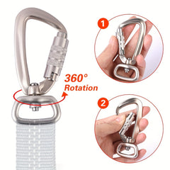 5KN Locking Buckle Clip Aluminum Alloy Accessory For Dog Leash Hiking Keychain