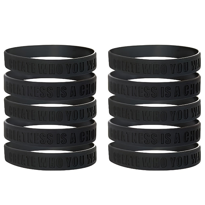 4PCS Rubber Wristband Bracelet Sports Bracelet