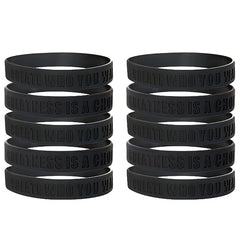 4PCS Rubber Wristband Bracelet Sports Bracelet