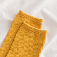5 Pairs Crew Socks Comfortable Breathable Mid Tube Stockings