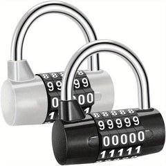5 Digit Combination Lock 2 Pack, Padlock with 2 Combination Locks