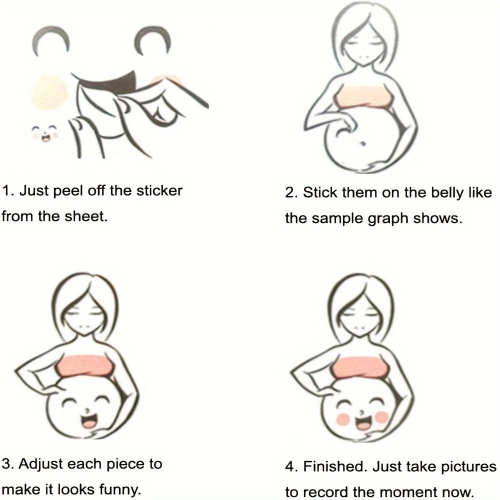 9pcs Funny Pregnancy Belly Stickers - MY & I'M HUNGRY Designs