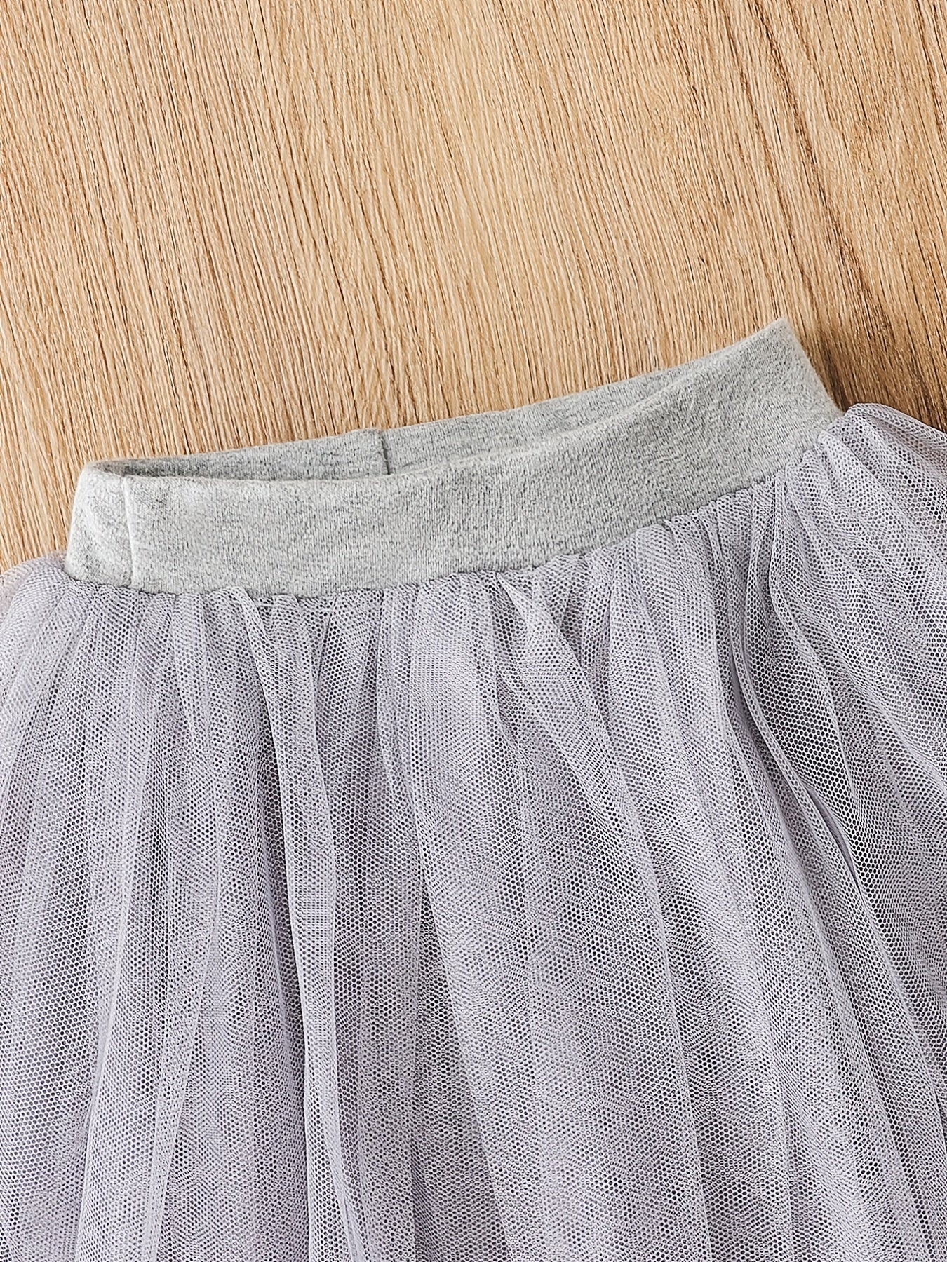 Girls Cotton Footless Leggings With Mesh Tutu Skirt For Winter