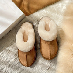 Plush Lined Slippers Cozy Slip On Shoes Soft Fur House Slippers