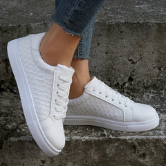 Flat Lace-Up Low Top Sneakers for Women