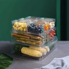 10pcs Food Crisps Refrigerator Storage Plastic Lunch Box