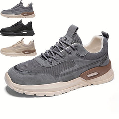 Men's Breathable Mesh Lace-up Walking Shoes Lightweight Anti-Skid Sneakers