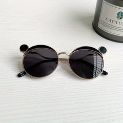 Y2K Round Ears Sunglasses Sun Protection Decorative Accessories