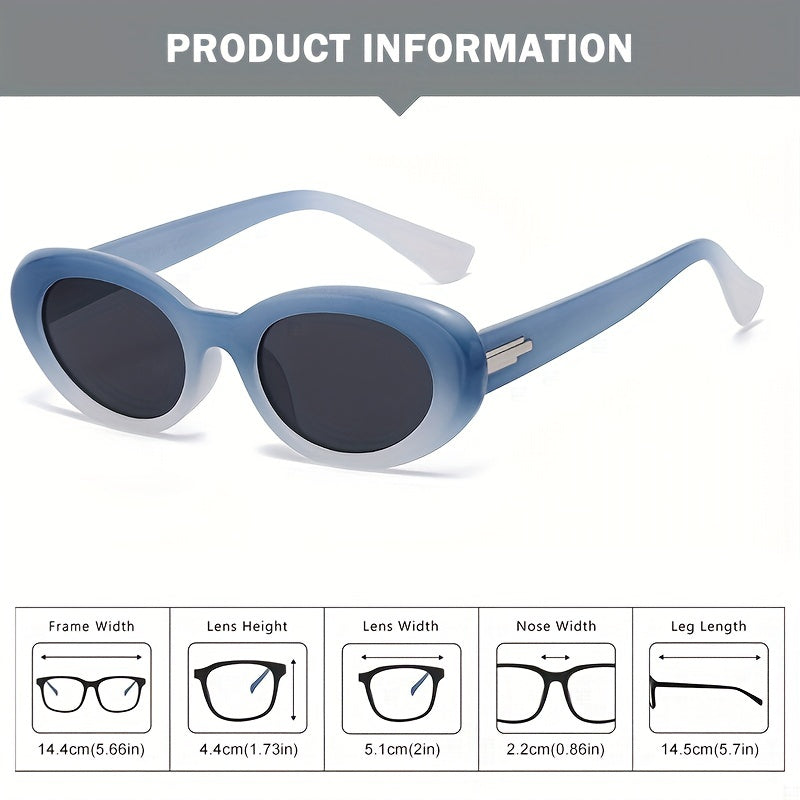 Men's Retro Oval Frame Sunglasses for Street Photography