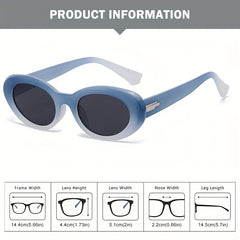 Men's Retro Oval Frame Sunglasses for Street Photography