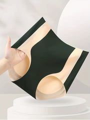 4pcs High Rise Seamless Briefs Colorblock Panties Women's Lingerie