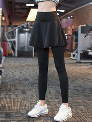High Waist Women's Activewear Skirt with Leggings for Running Tennis Yoga