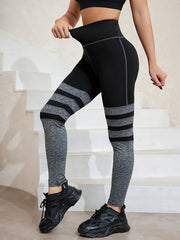 Stylish High Waist Yoga Pants with Stretchy Patchwork Design