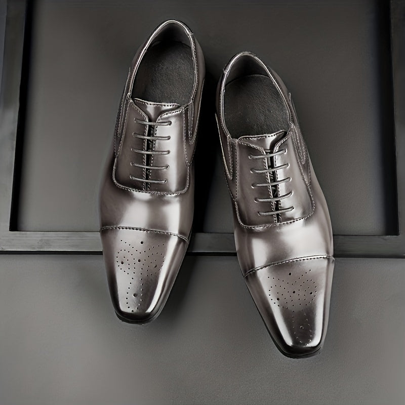 Men's Square Toe Oxford Shoes Non Slip Dress Shoes For Wedding Business