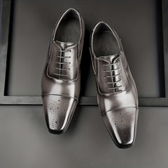 Men's Square Toe Oxford Shoes Non Slip Dress Shoes For Wedding Business