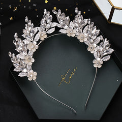 Rhinestone Crystal Flower Bridal Crown Wedding Hair Accessories Tiara
