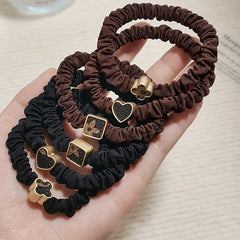 4pcs Elastic Hair Tie Ponytail Holders For Girls