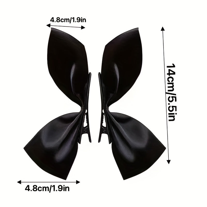 2pcs Girls Sweet Bow Hair Clip Hair Accessories Sets
