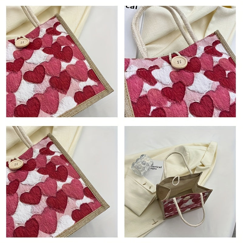 Loving Heart Handbag Carrying Bag Shoulder Bag Shopping Bag