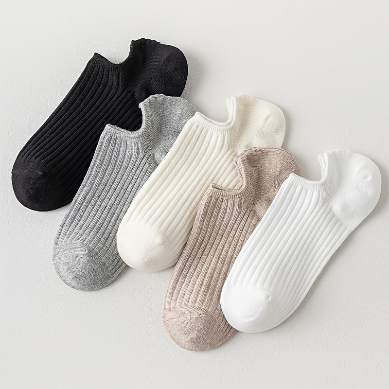 5 Pairs Soft Lightweight Ankle Socks Women's Stockings & Hosiery