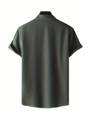 Men s Casual Short Sleeve Shirt Summer Vacation Resort Tops
