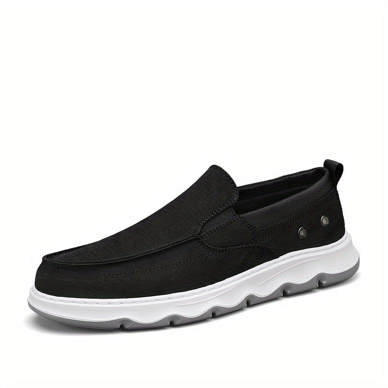 Men's Canvas Slip On Loafers Outdoor Walking Shoes