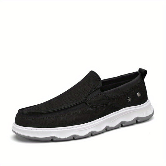 Men's Canvas Slip On Loafers Outdoor Walking Shoes
