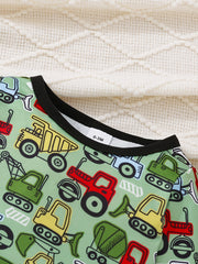 Baby Boy Letter Print Romper Long Sleeve Jumpsuit