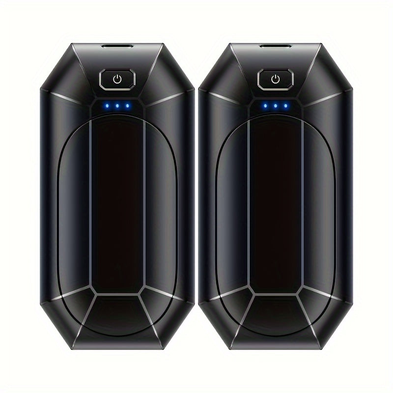 2pcs Rechargeable Hand Warmers USB 3-Level Temperature Adjustment Winter Gift