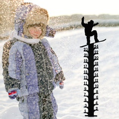 Snow Gauge Christmas Snowflake Snowfall Measuring Stick Garden Stake