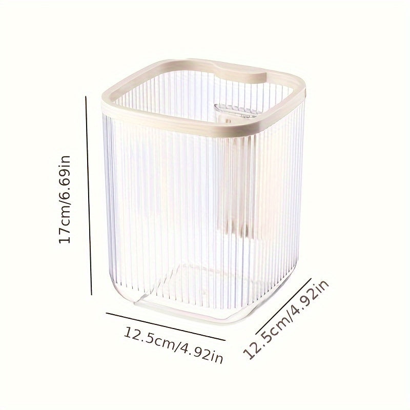 Desktop Trash Can With Phone Bracket Translucent Small Trash Can