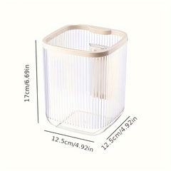 Desktop Trash Can With Phone Bracket Translucent Small Trash Can