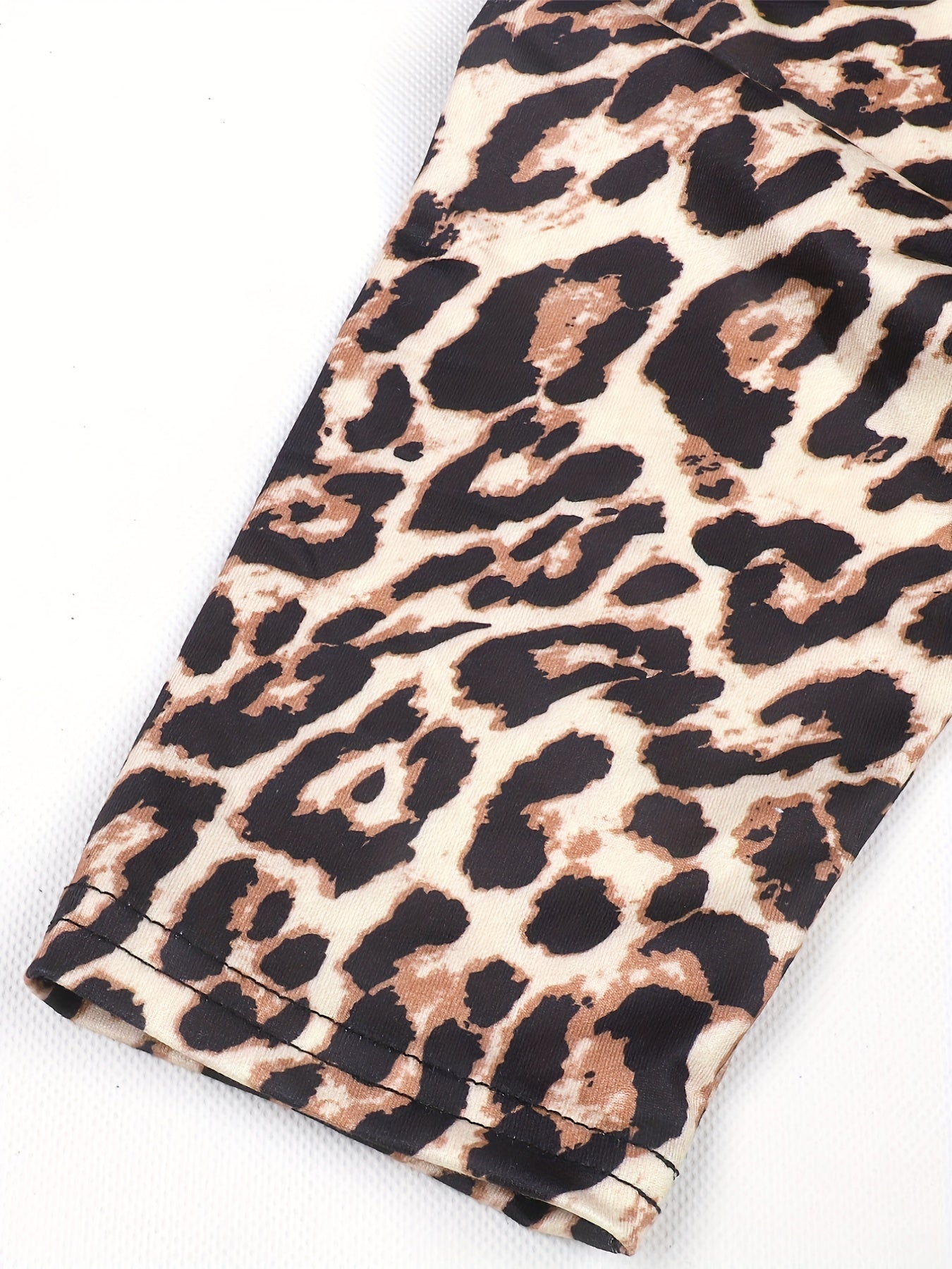 Girl's Leopard Print Footless Leggings Yoga Pants