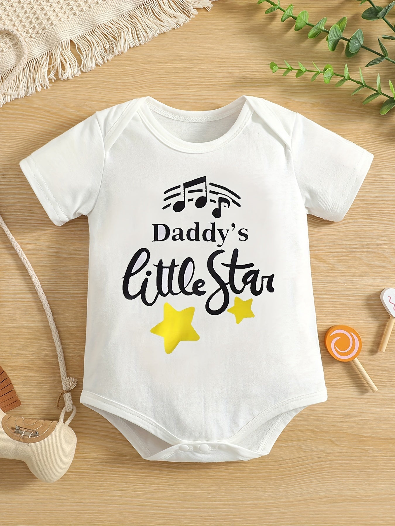 Funny Letter Print Cotton Onesie Romper for Kids