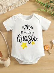 Funny Letter Print Cotton Onesie Romper for Kids