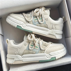 Men's Chunky Skate Shoes Good Traction Breathable Lace-up Sneakers