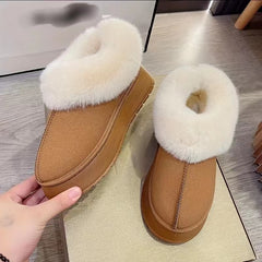 Women's Non-slip Snow Boots Shallow Mouth Comfortable Thickened Wear-resistant