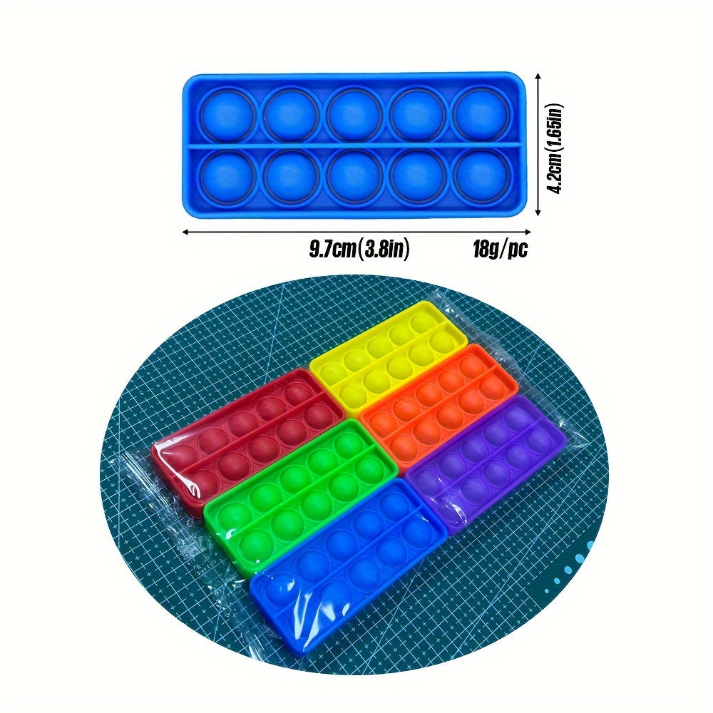 6pcs Ten Frames Math Games Numbers Counting Learning Toys Push Bubble Fidget