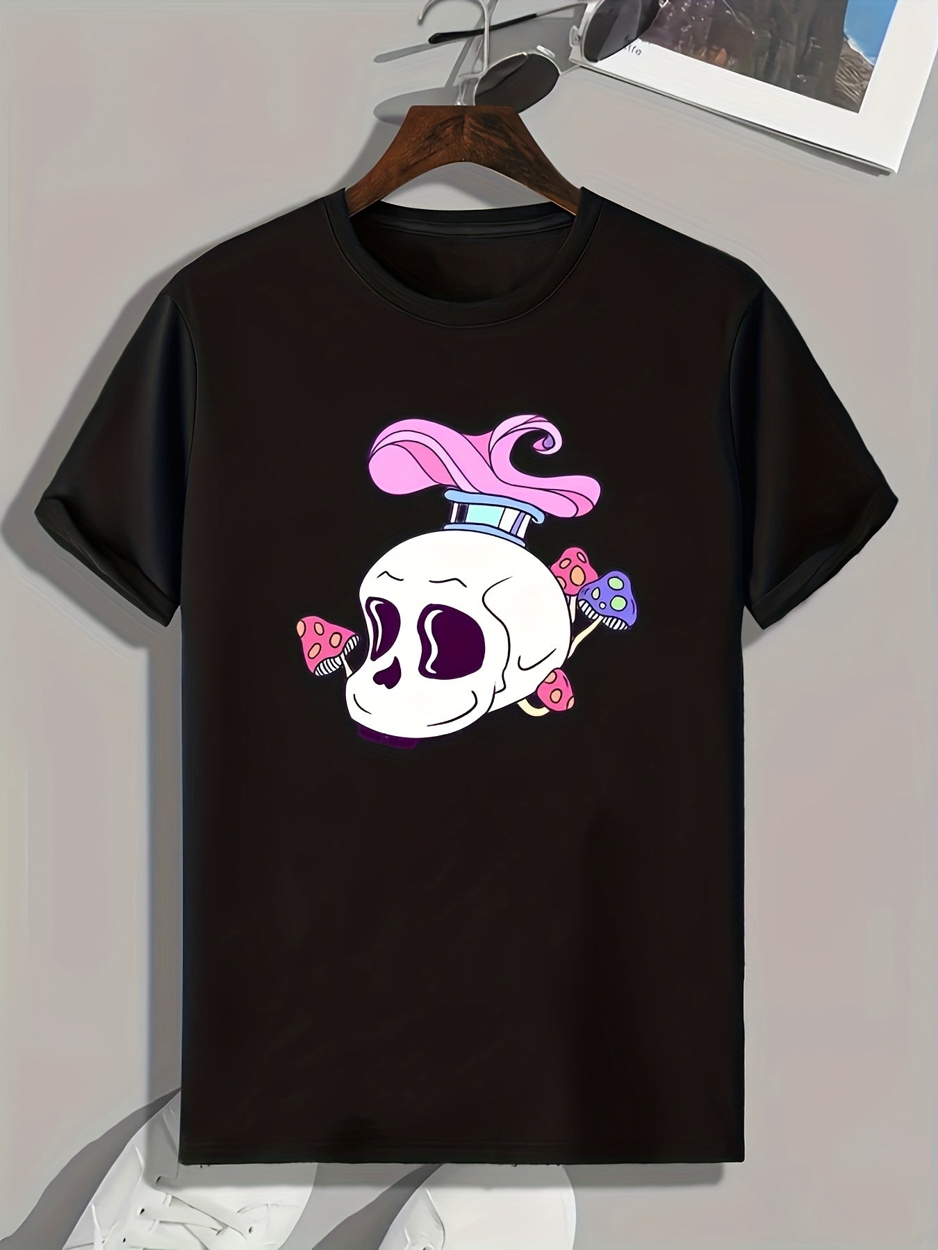 Cartoon Skull Print Men's Graphic T shirt Casual Comfy Tees For Summer