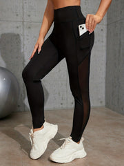 Mesh Splicing Running Pants Hip Lifting Leggings