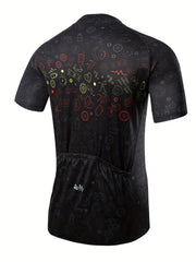 Quick Dry Men's Cycling Jersey Doodle Graphic